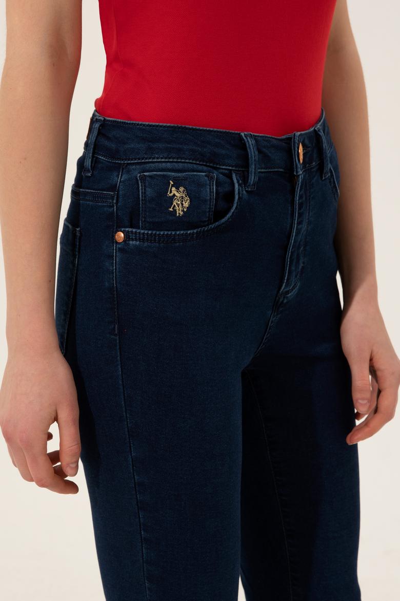 Kadın Koyu Mavi Jean Pantolon - 50246899002