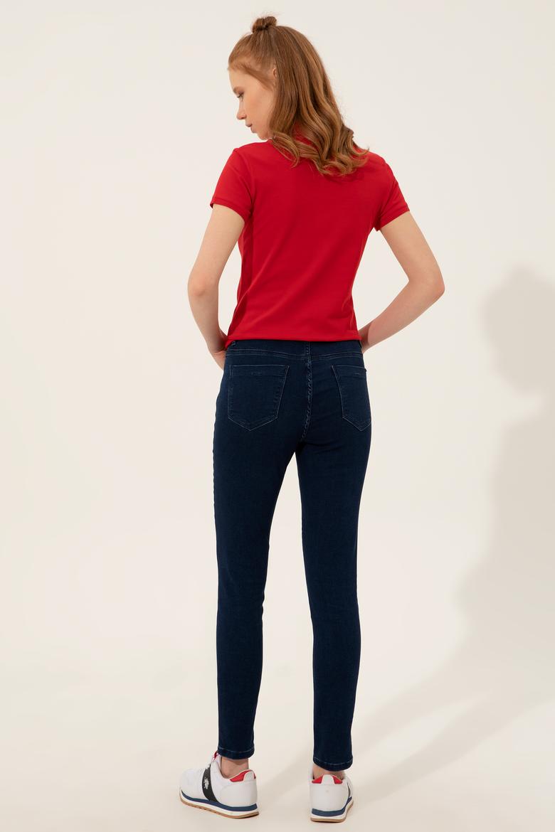 Kadın Koyu Mavi Jean Pantolon - 50246899002