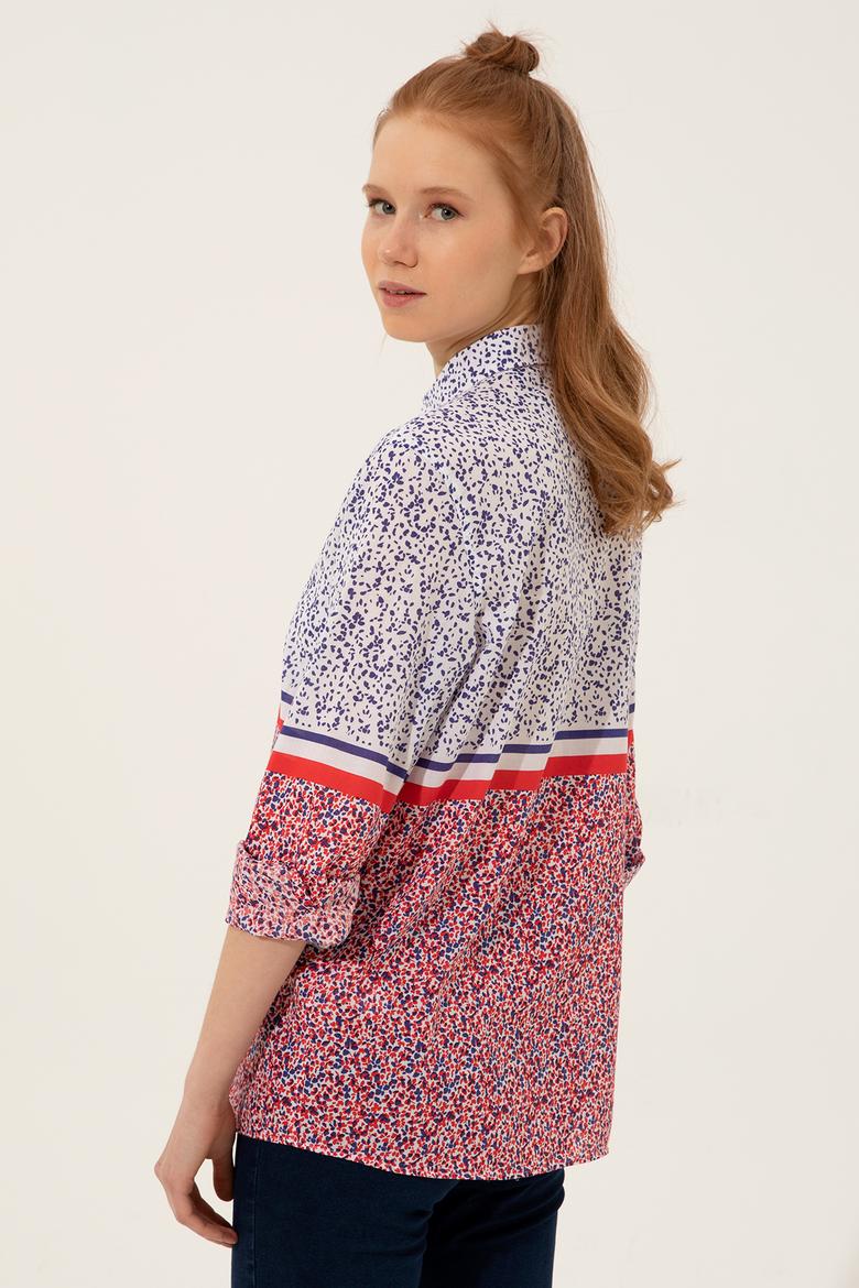 Kadın Kırmızı Uzun Kollu Gömlek - 50247278003