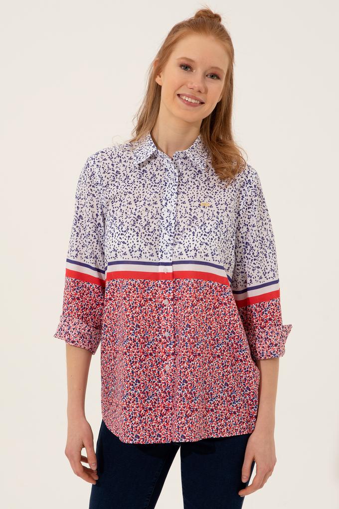 Kadın Kırmızı Uzun Kollu Gömlek