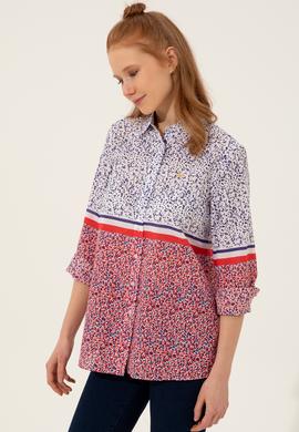 Kadın Kırmızı Uzun Kollu Gömlek - 50247278003