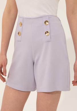 Kadın Lila Örme Şort - 50246889032