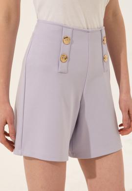 Kadın Lila Örme Şort - 50246889032