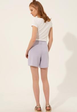 Kadın Lila Örme Şort - 50246889032