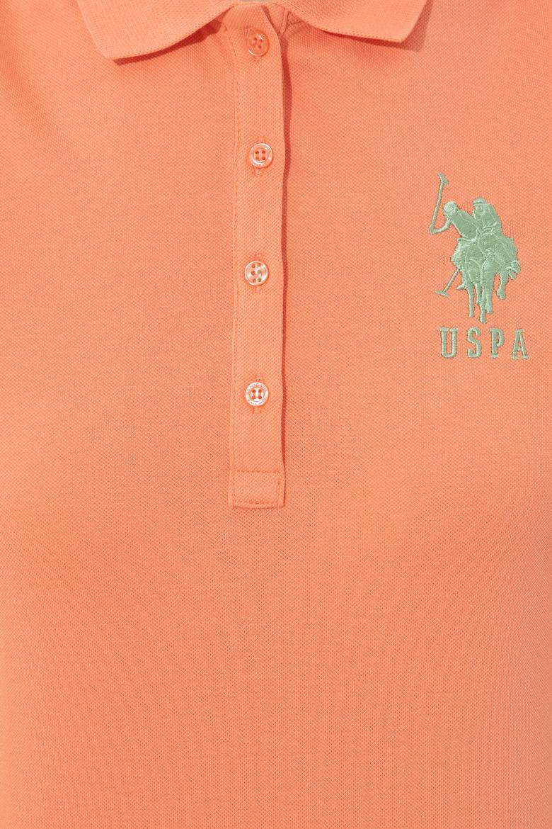 Kadın Somon Basic Polo Yaka Tişört - 50248991074