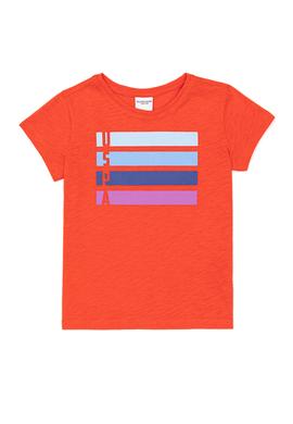 Kız Çocuk Kırmızı Basic Bisiklet Yaka Tişört - 50253146146