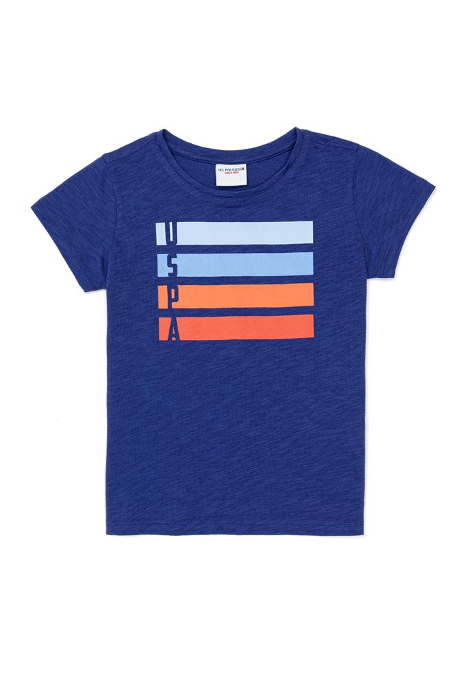 Kız Çocuk Mavi Basic Tişört