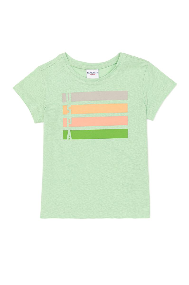 Kız Çocuk Mint Yeşili Tişört Basic