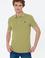 Erkek Koyu Haki Polo Yaka Basic T-Shirt
