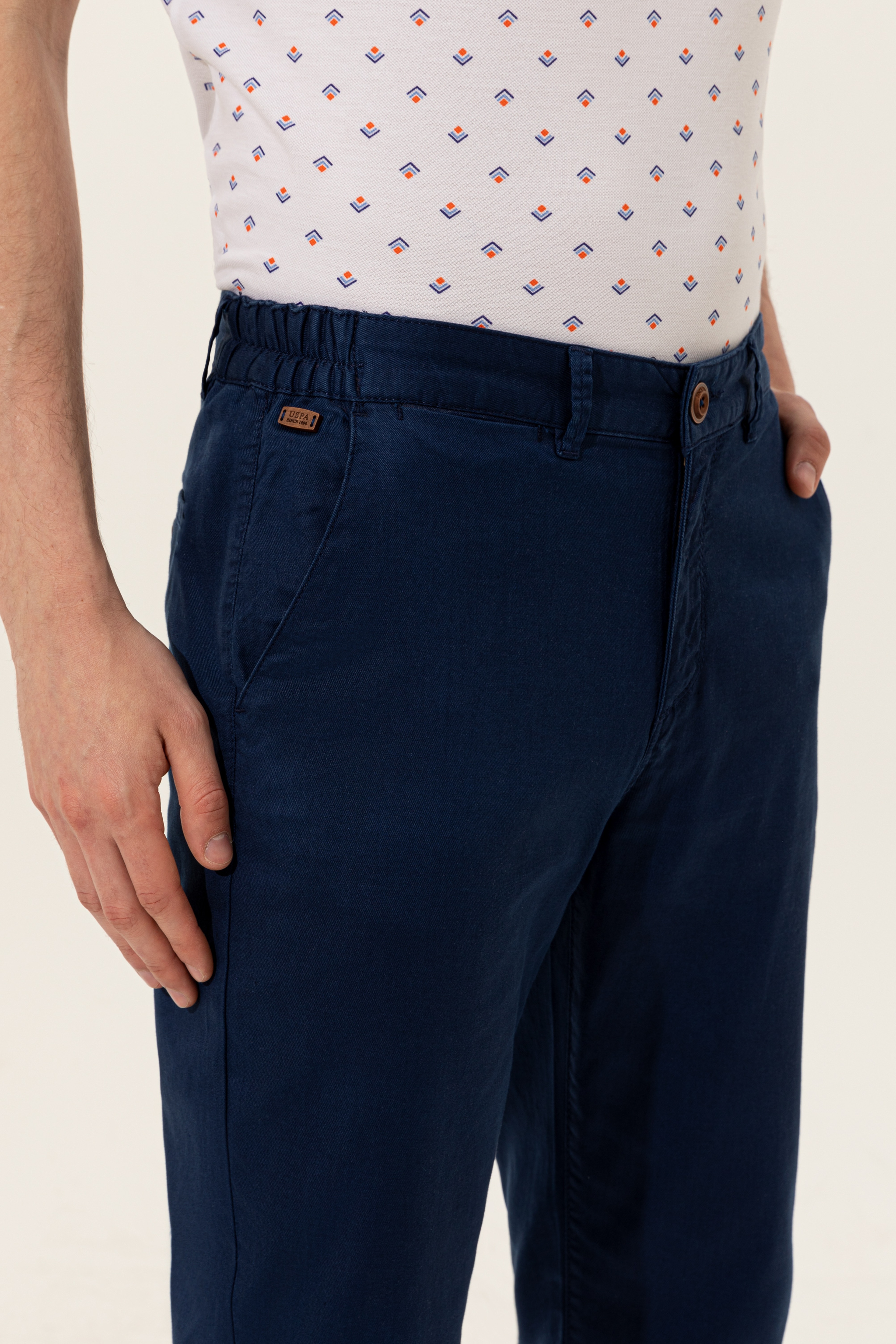 Erkek Carrot Fit Lacivert Kanvas Pantolon - Image 7