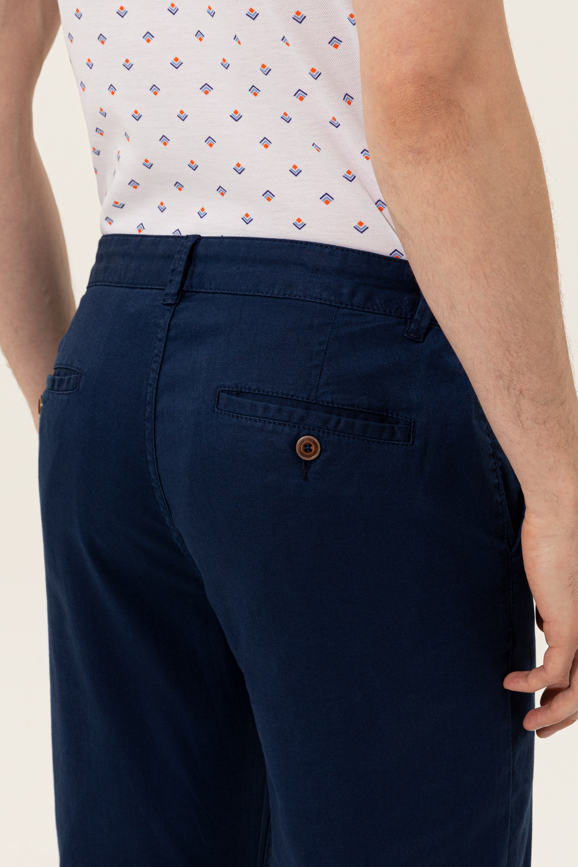 Erkek Carrot Fit Lacivert Kanvas Pantolon