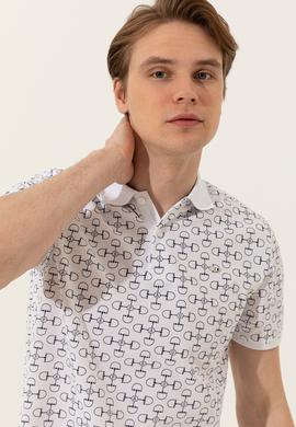 Erkek Beyaz Polo Yaka Tişört - 50249169008