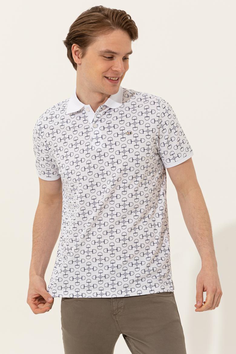 Erkek Beyaz Polo Yaka Tişört