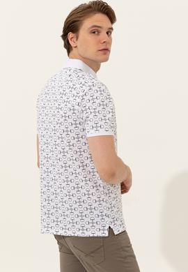 Erkek Beyaz Polo Yaka Tişört - 50249169008