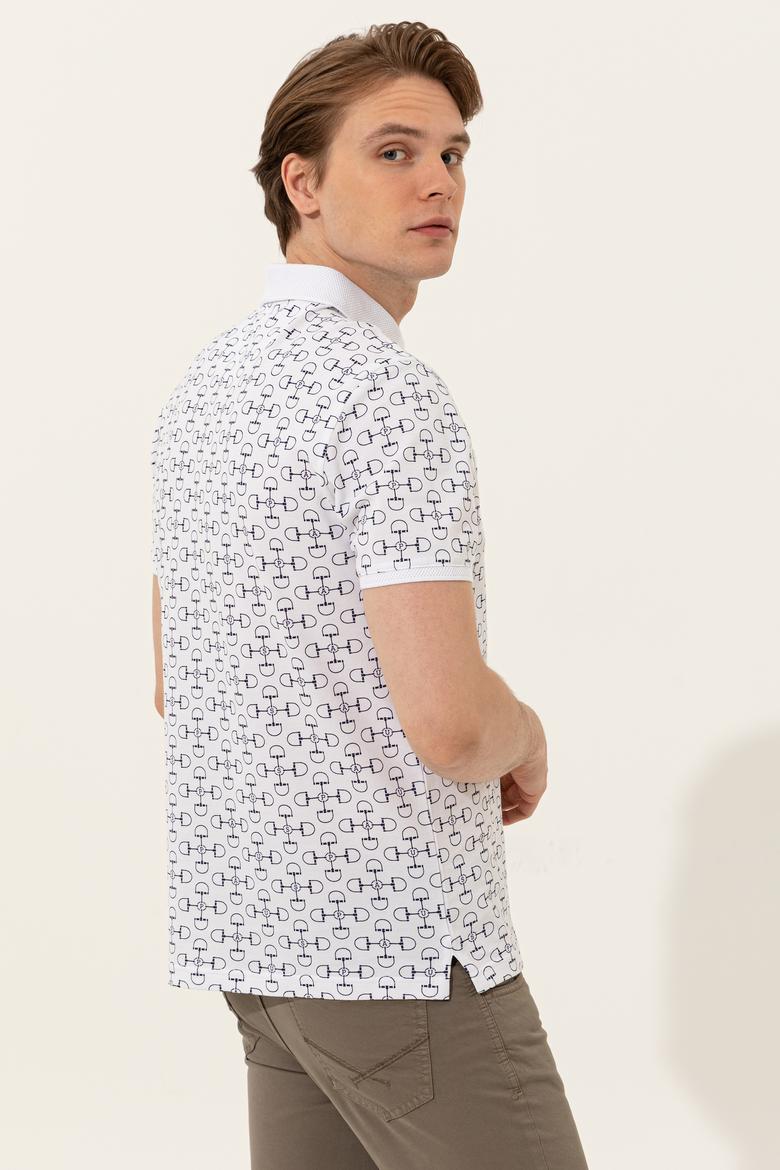 Erkek Beyaz Polo Yaka Tişört - 50249169008