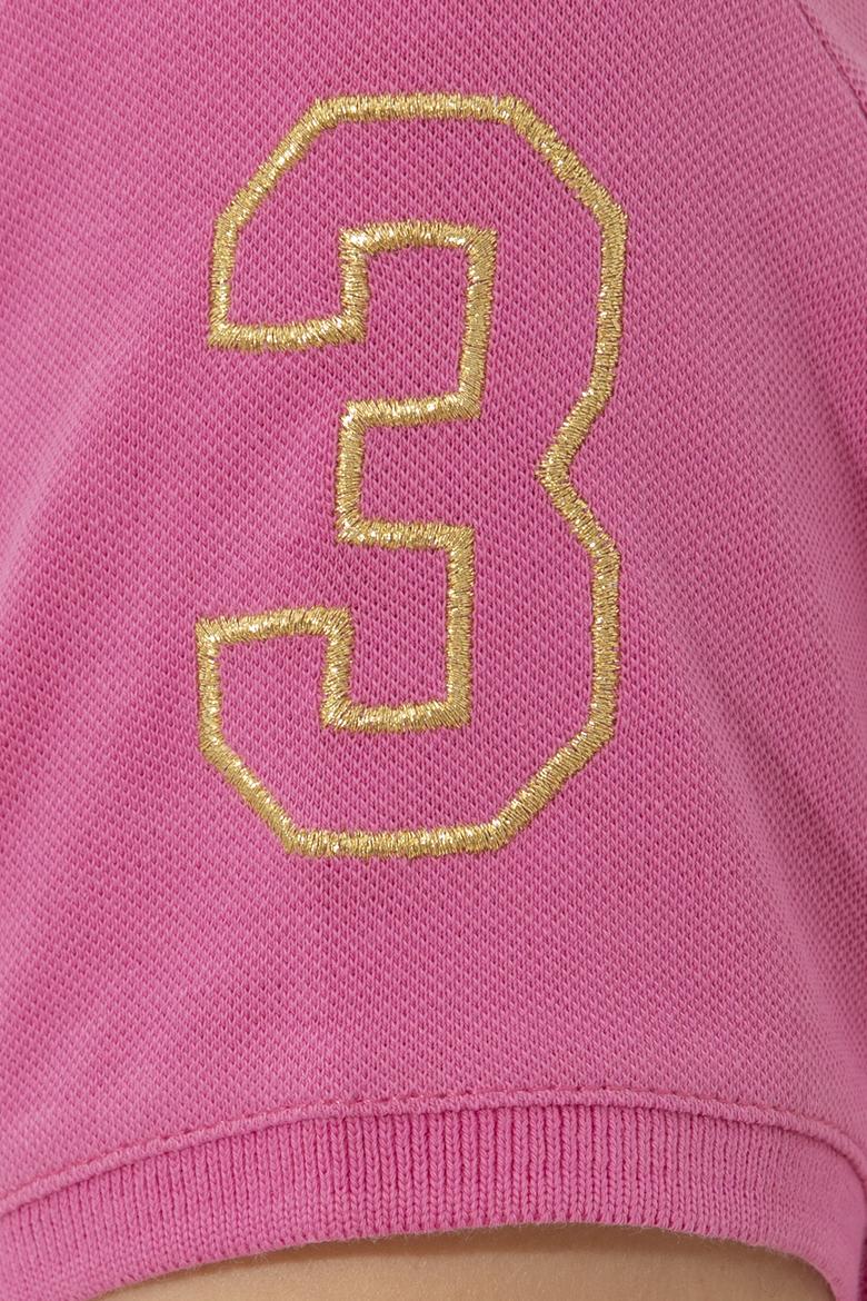 Kadın Pembe Polo Yaka Örme Elbise - 50246277110