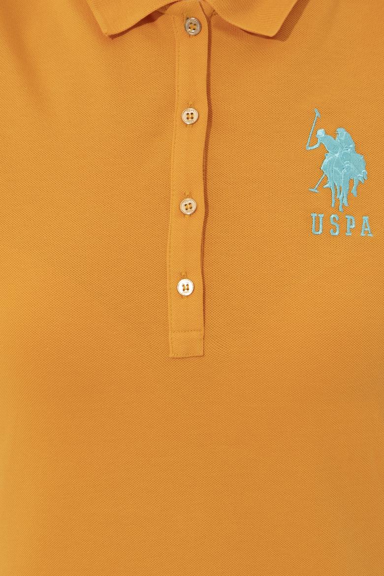 Kadın Sarı Polo Yaka Örme Elbise - 50248992092