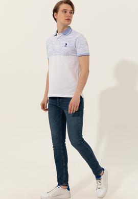 Erkek Koyu Mavi Polo Yaka Tişört - 50249183007