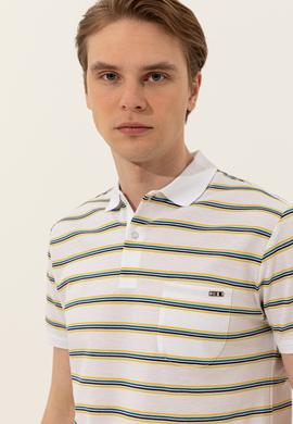 Erkek Beyaz Polo Yaka Tişört - 50249273010