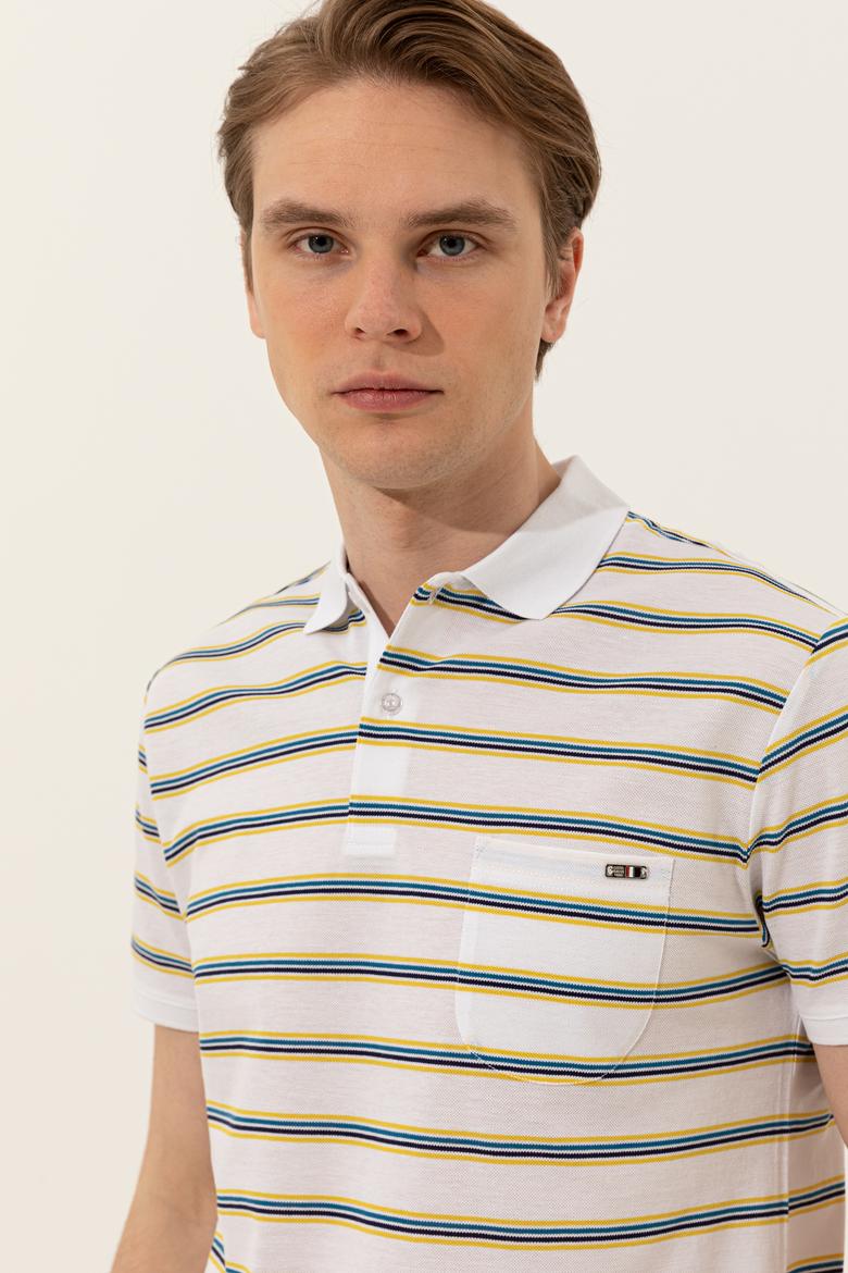 Erkek Beyaz Polo Yaka Tişört - 50249273010