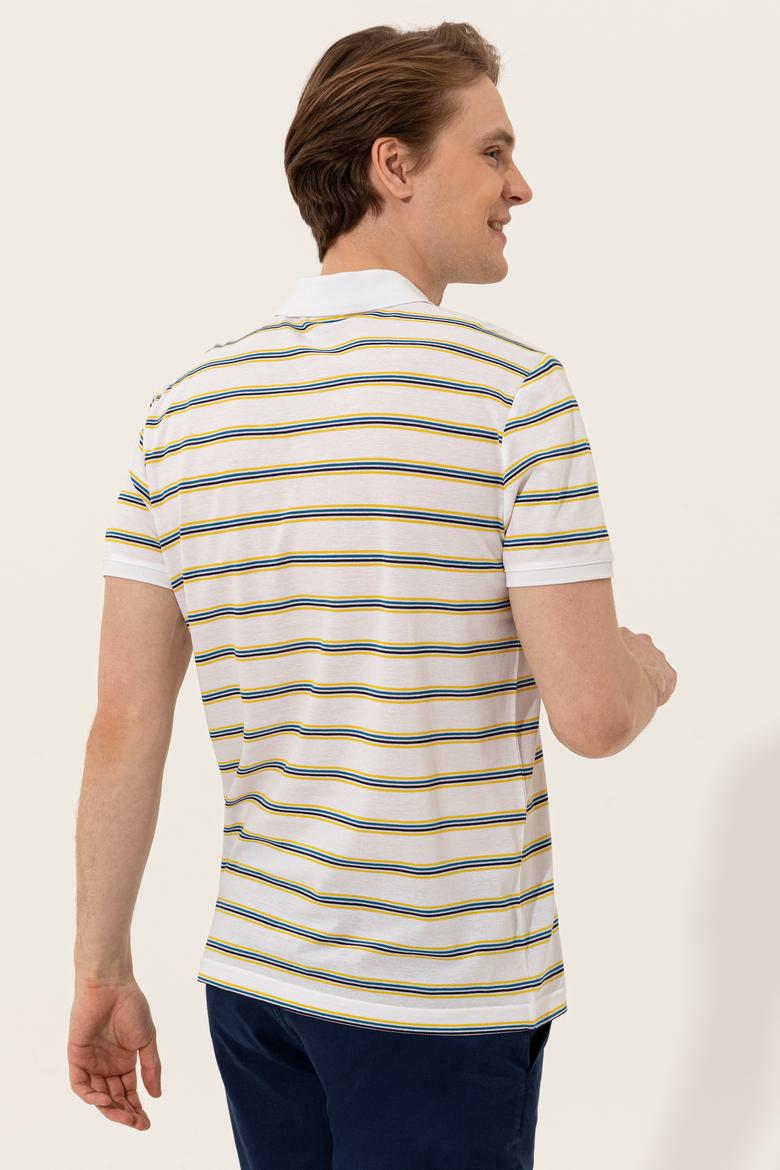 Erkek Beyaz Polo Yaka Tişört - 50249273010