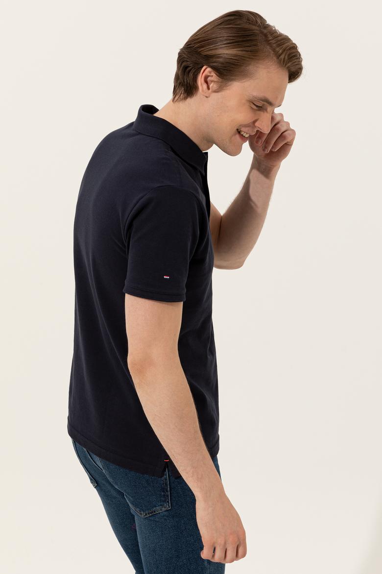 Erkek Koyu Lacivert Basic Tişört - 50248556120