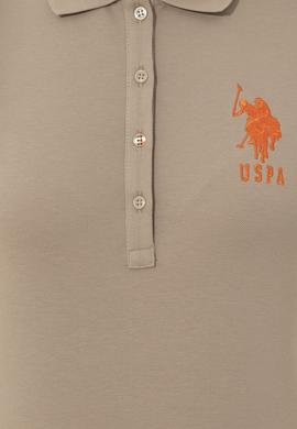 Kadın Haki Basic Polo Yaka Tişört - 50248991026