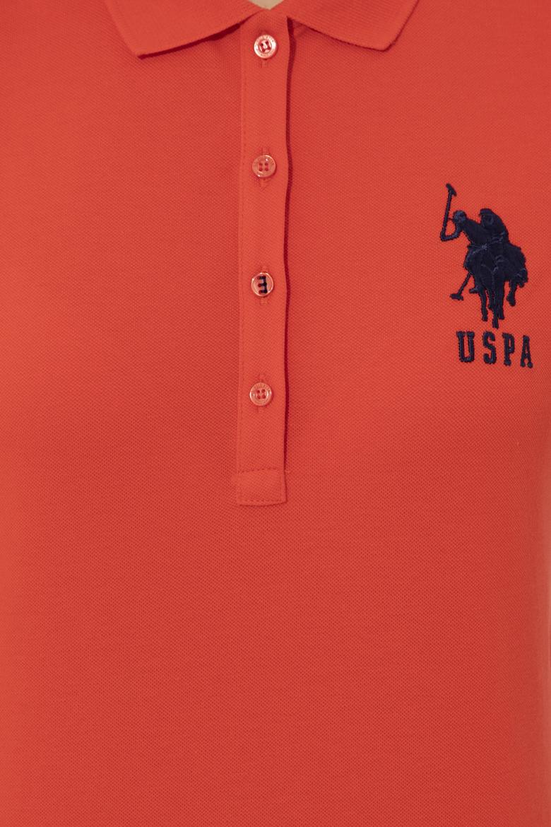 Kadın Kırmızı Basic Polo Yaka Tişört - 50248991138