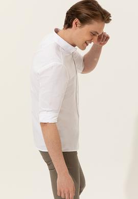 Erkek Beyaz Uzun Kollu Basic Gömlek - 50254188019