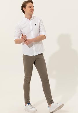 Erkek Beyaz Uzun Kollu Basic Gömlek - 50254188019