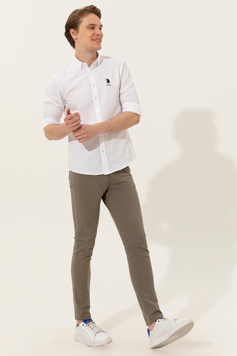 Erkek Beyaz Uzun Kollu Basic Gömlek - 50254188019