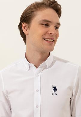 Erkek Beyaz Uzun Kollu Basic Gömlek - 50254188019