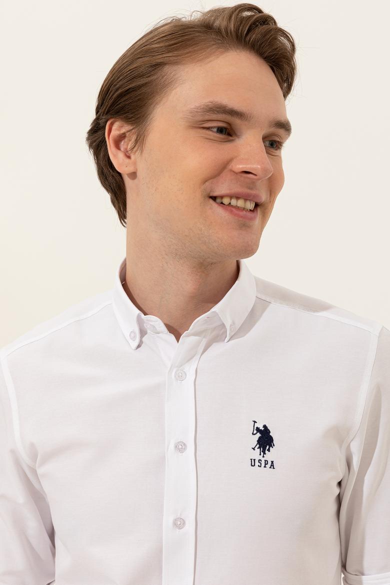 Erkek Beyaz Uzun Kollu Basic Gömlek - 50254188019