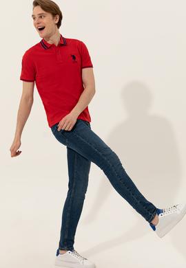 Erkek Kırmızı Basic Tişört - 50249145088