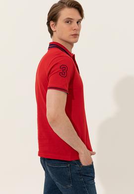 Erkek Kırmızı Basic Tişört - 50249145088