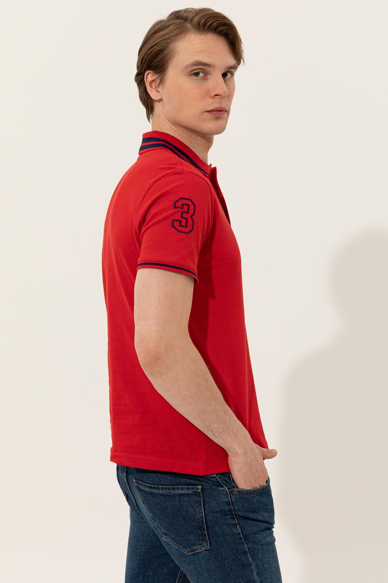Erkek Kırmızı Basic Tişört - 50249145088