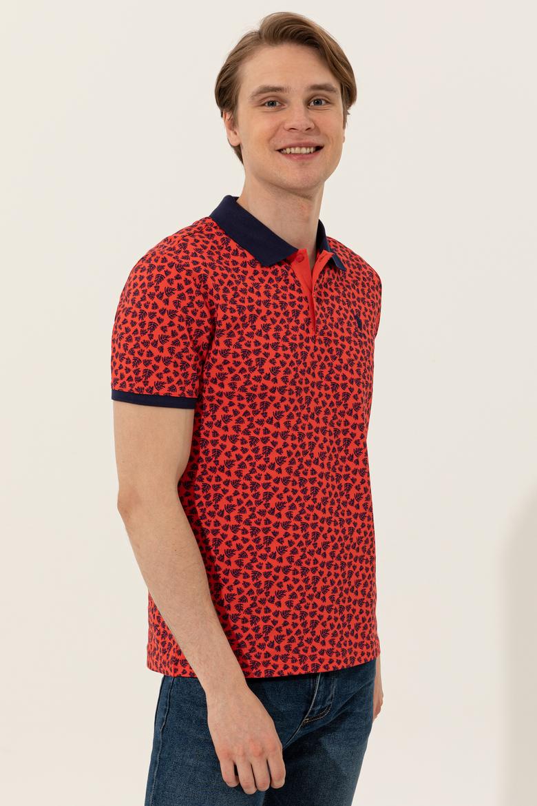 Erkek Kırmızı Polo Yaka Tişört - 50247737032
