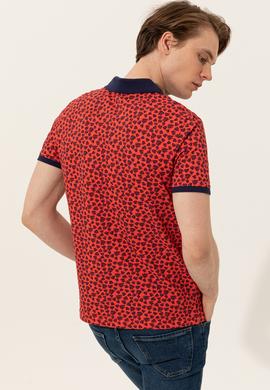 Erkek Kırmızı Polo Yaka Tişört - 50247737032