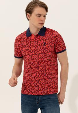 Erkek Kırmızı Polo Yaka Tişört - 50247737032