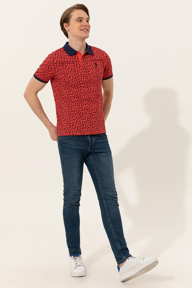 Erkek Kırmızı Polo Yaka Tişört - 50247737032