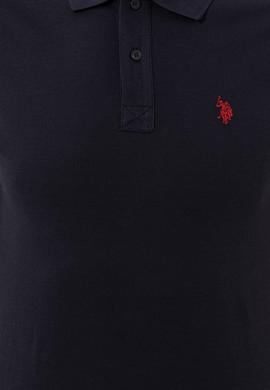 Erkek Koyu Lacivert Polo Yaka Basic T-Shirt - 50249149298