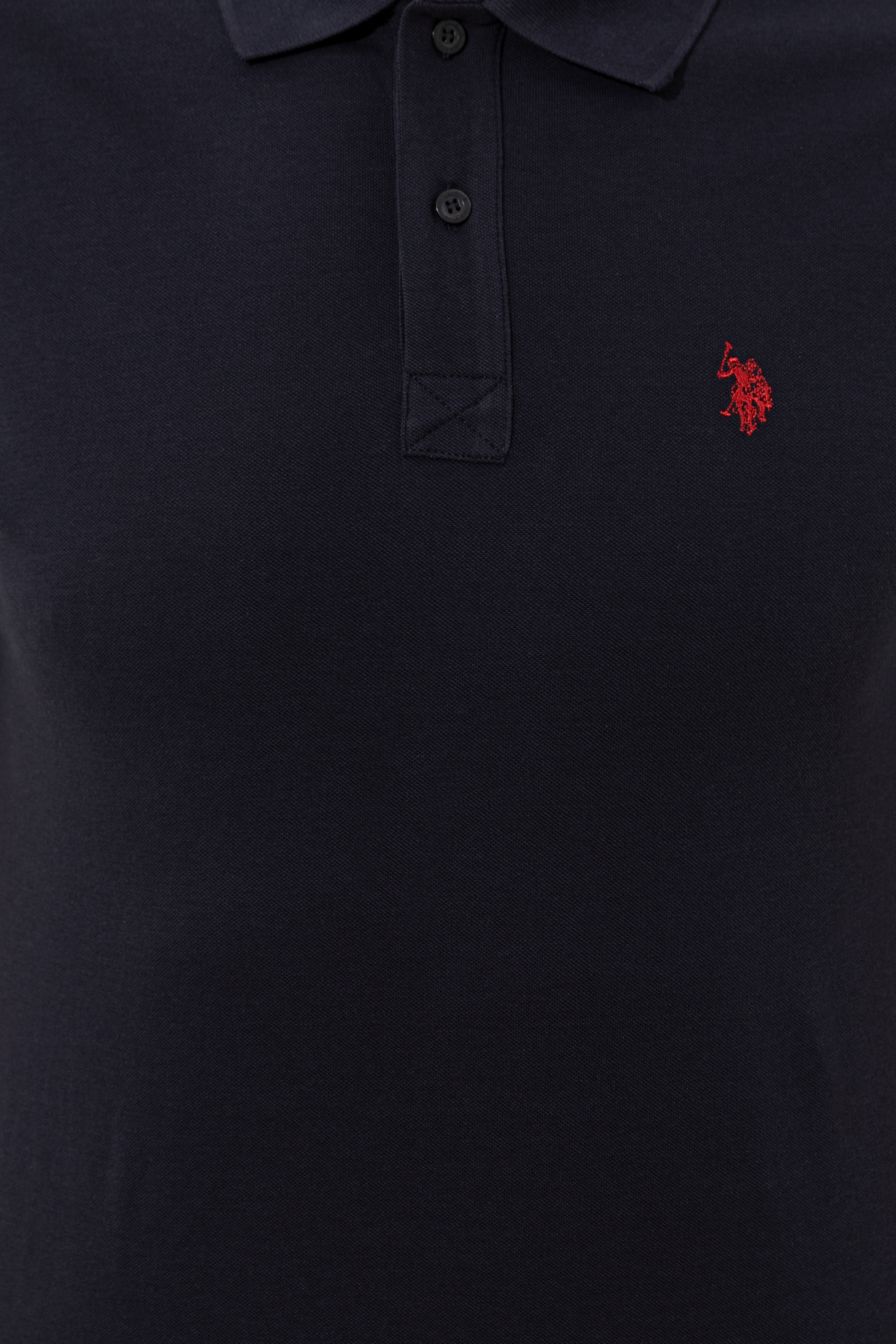Erkek Koyu Lacivert Polo Yaka Basic T-Shirt - Image 6