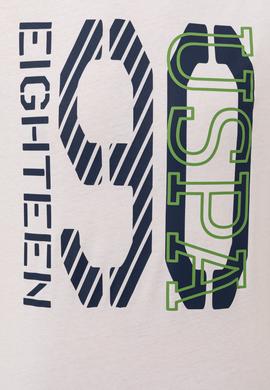 Erkek Beyaz Bisiklet Yaka Tişört - 50246142005