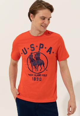 Erkek Kırmızı Bisiklet Yaka T-Shirt - 50249980039