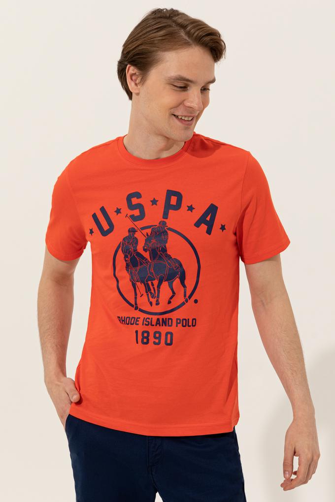 Erkek Kırmızı Bisiklet Yaka T-Shirt