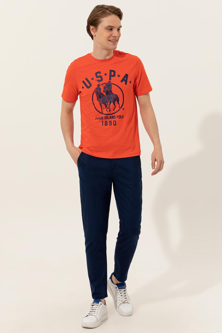 Erkek Kırmızı Bisiklet Yaka T-Shirt - 50249980039