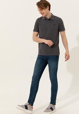 Erkek Antrasit Basic Polo Yaka Tişört - 50249149412