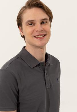 Erkek Antrasit Basic Polo Yaka Tişört - 50249149412