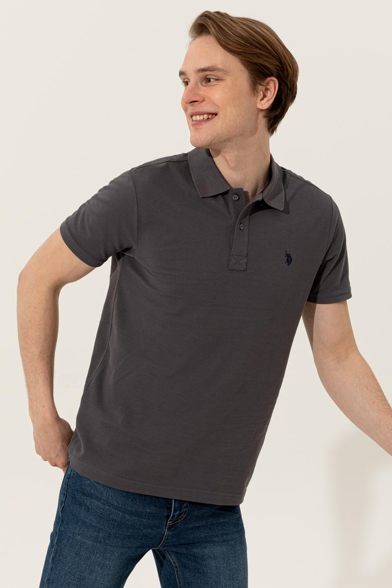 Erkek Antrasit Basic Polo Yaka Tişört