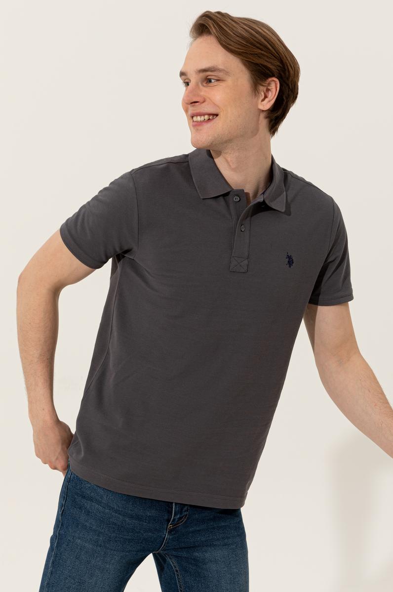 Erkek Antrasit Basic Polo Yaka Tişört
